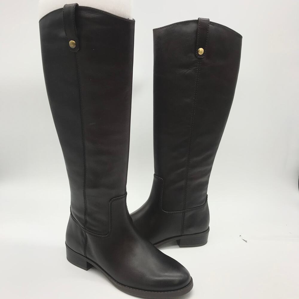 Inc International Concepts Womens Fawne Boots Brown Leather Knee High Zip 6.5 M - Picture 2 of 8